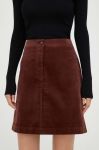 Спідниця Marc O'Polo колір коричневий mini пряма Спідниця Marc O'Polo колір коричневий mini пряма