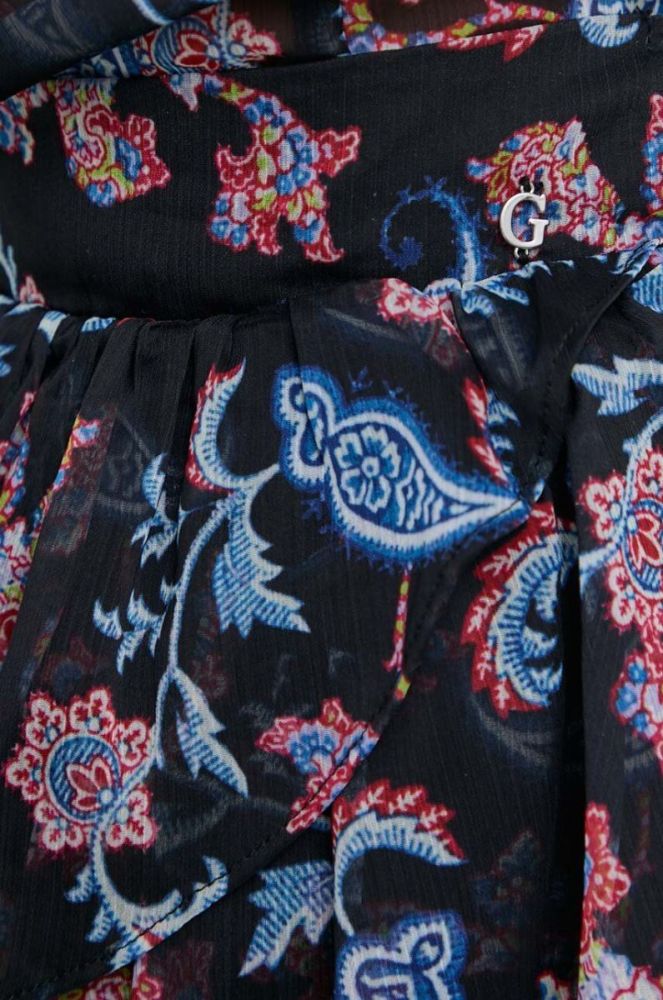 Спідниця Guess колір чорний mini розкльошена (3534154) фото 4