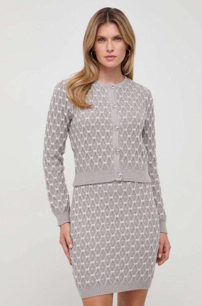 Спідниця Guess колір сірий midi олівець фото 2
