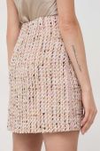Спідниця з домішкою вовни Luisa Spagnoli колір бежевий mini розкльошена