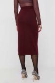 Вовняна спідниця Luisa Spagnoli колір бордовий midi олівець