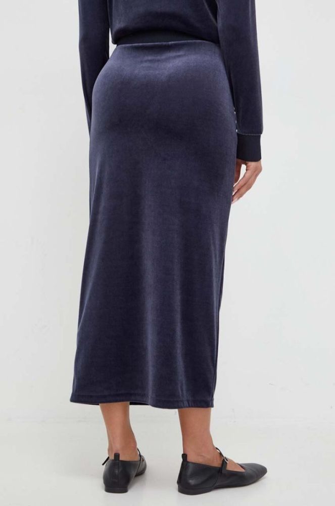 Спідниця Max Mara Leisure колір синій midi пряма фото 3