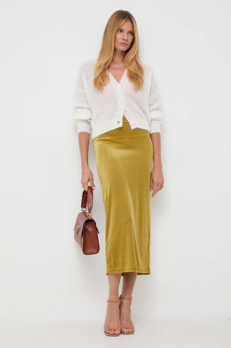 Спідниця Max Mara Leisure колір зелений midi пряма (3588650)