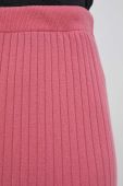 Вовняна спідниця United Colors of Benetton колір рожевий midi олівець Вовняна спідниця United Colors of Benetton колір рожевий midi олівець