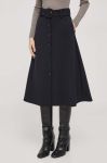 Спідниця United Colors of Benetton колір чорний midi розкльошена (3610310) Спідниця United Colors of Benetton колір чорний midi розкльошена (3610310)