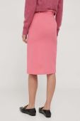 Спідниця United Colors of Benetton колір рожевий midi олівець Спідниця United Colors of Benetton колір рожевий midi олівець