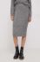 Спідниця з домішкою вовни United Colors of Benetton колір сірий midi олівець