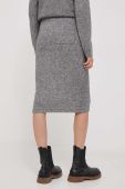 Спідниця з домішкою вовни United Colors of Benetton колір сірий midi олівець