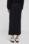 Спідниця Sisley колір чорний midi пряма