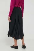 Спідниця Sisley колір чорний midi розкльошена