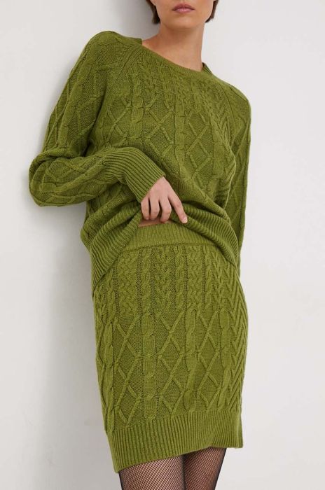 Спідниця Sisley колір зелений mini олівець Спідниця Sisley колір зелений mini олівець