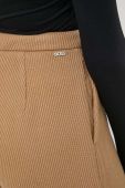 Вовняна спідниця BOSS колір бежевий mini олівець Вовняна спідниця BOSS колір бежевий mini олівець