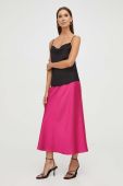 Спідниця BOSS колір рожевий maxi розкльошена