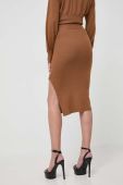 Спідниця Pinko колір коричневий midi олівець