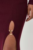 Спідниця Pinko колір бордовий midi олівець (3529114)