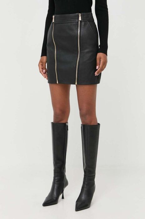 Шкіряна спідниця Pinko колір чорний mini пряма (3529122) Шкіряна спідниця Pinko колір чорний mini пряма (3529122)