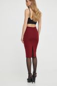 Спідниця Pinko колір бордовий midi олівець (3547130)