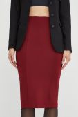 Спідниця Pinko колір бордовий midi олівець (3547130)