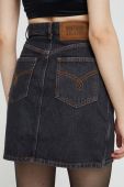 Джинсова спідниця Moschino Jeans колір чорний mini пряма