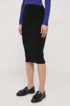 Спідниця Lacoste колір чорний midi олівець Спідниця Lacoste колір чорний midi олівець
