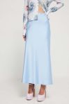 Спідниця Blugirl Blumarine midi пряма колір блакитний Спідниця Blugirl Blumarine midi пряма колір блакитний