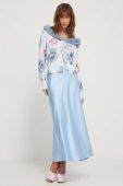 Спідниця Blugirl Blumarine midi пряма колір блакитний
