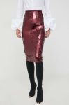 Спідниця Patrizia Pepe колір бордовий midi олівець Спідниця Patrizia Pepe колір бордовий midi олівець