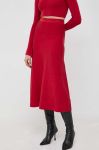Спідниця Patrizia Pepe колір червоний maxi розкльошена Спідниця Patrizia Pepe колір червоний maxi розкльошена