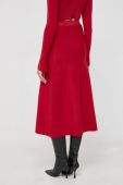 Спідниця Patrizia Pepe колір червоний maxi розкльошена