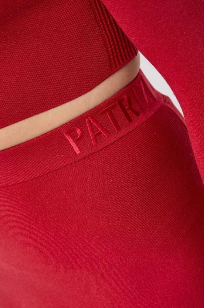 Спідниця Patrizia Pepe колір червоний maxi розкльошена фото 4