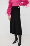 Спідниця Patrizia Pepe колір чорний maxi розкльошена Спідниця Patrizia Pepe колір чорний maxi розкльошена