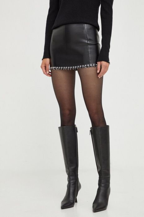 Спідниця Patrizia Pepe колір чорний mini пряма (3642026)