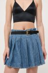 Джинсова спідниця Miss Sixty mini розкльошена колір блакитний Джинсова спідниця Miss Sixty mini розкльошена колір блакитний
