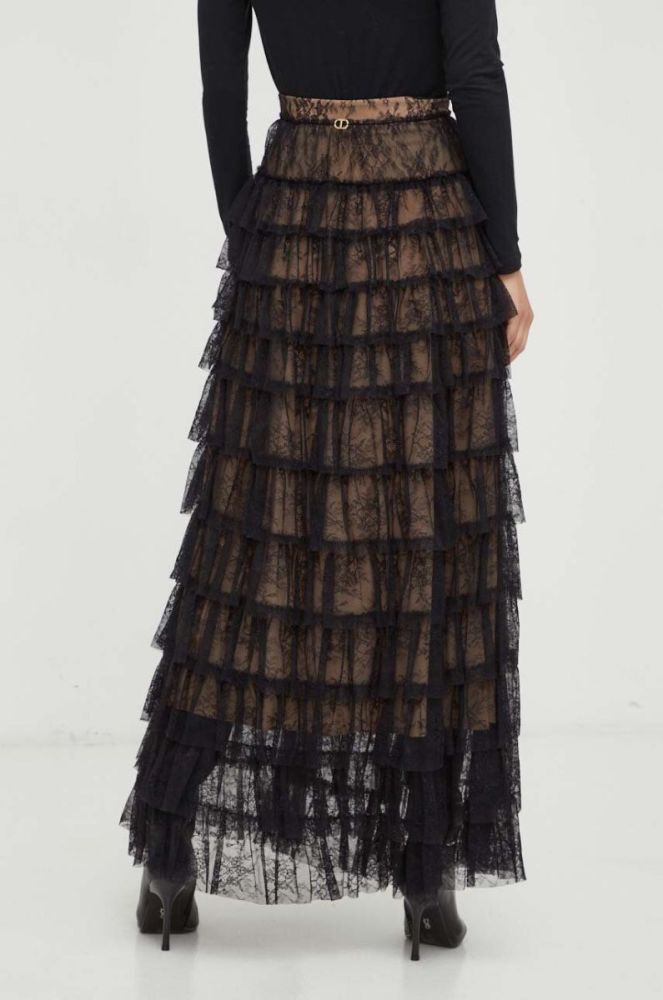 Спідниця Twinset колір чорний maxi розкльошена (3633273) фото 3
