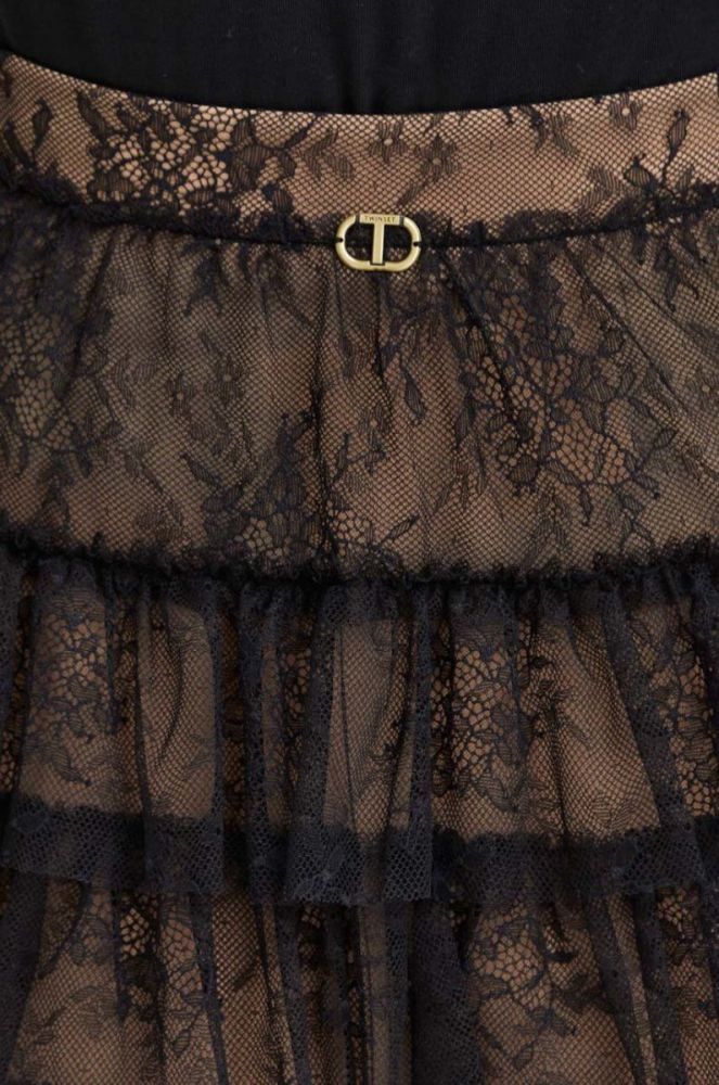Спідниця Twinset колір чорний maxi розкльошена (3633273) фото 4