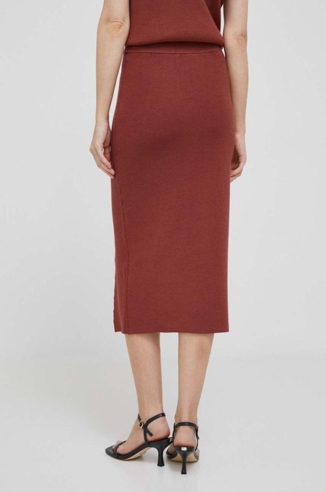 Спідниця Dkny колір червоний maxi пряма фото 3