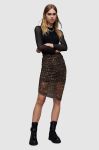 Спідниця AllSaints WS019Z NORA ANITA SKIRT колір коричневий midi олівець Спідниця AllSaints WS019Z NORA ANITA SKIRT колір коричневий midi олівець