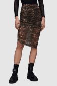 Спідниця AllSaints WS019Z NORA ANITA SKIRT колір коричневий midi олівець