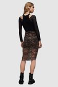 Спідниця AllSaints WS019Z NORA ANITA SKIRT колір коричневий midi олівець