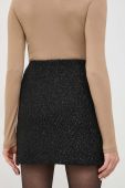 Спідниця з домішкою вовни MICHAEL Michael Kors колір чорний mini пряма