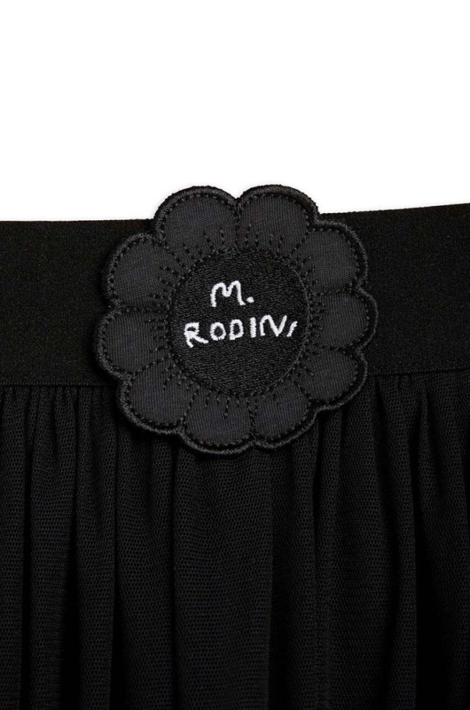 Дитяча спідниця Mini Rodini колір чорний midi розкльошена фото 3