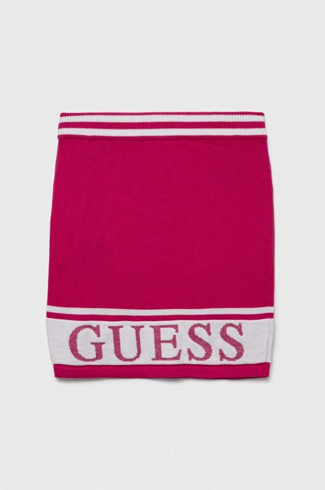 Дитяча спідниця Guess колір рожевий mini пряма (3328108)