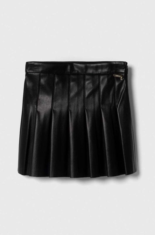 Дитяча спідниця Guess колір чорний mini розкльошена (3363016) фото 2
