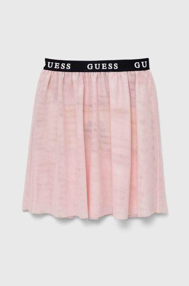 Дитяча спідниця Guess колір рожевий mini розкльошена (3328128)