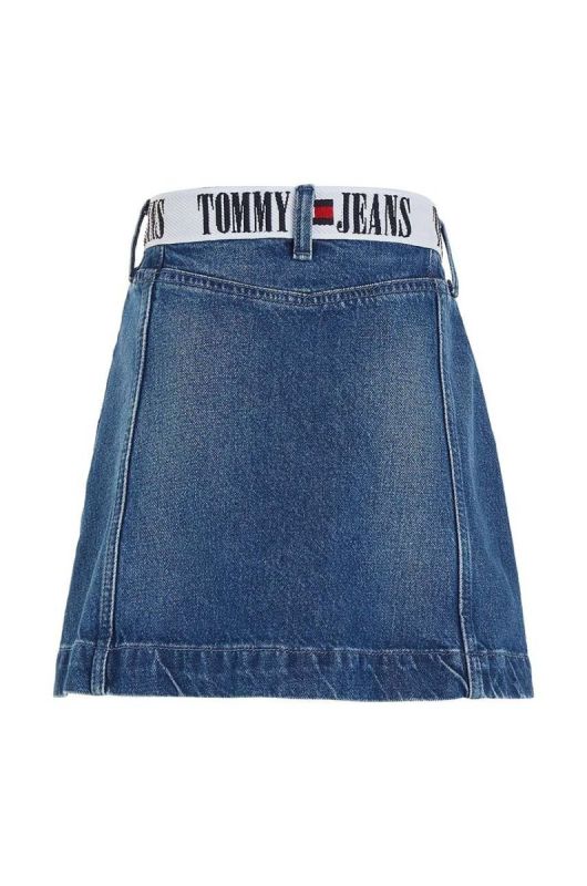 Дитяча джинсова спідниця Tommy Hilfiger колір синій mini розкльошена фото 2
