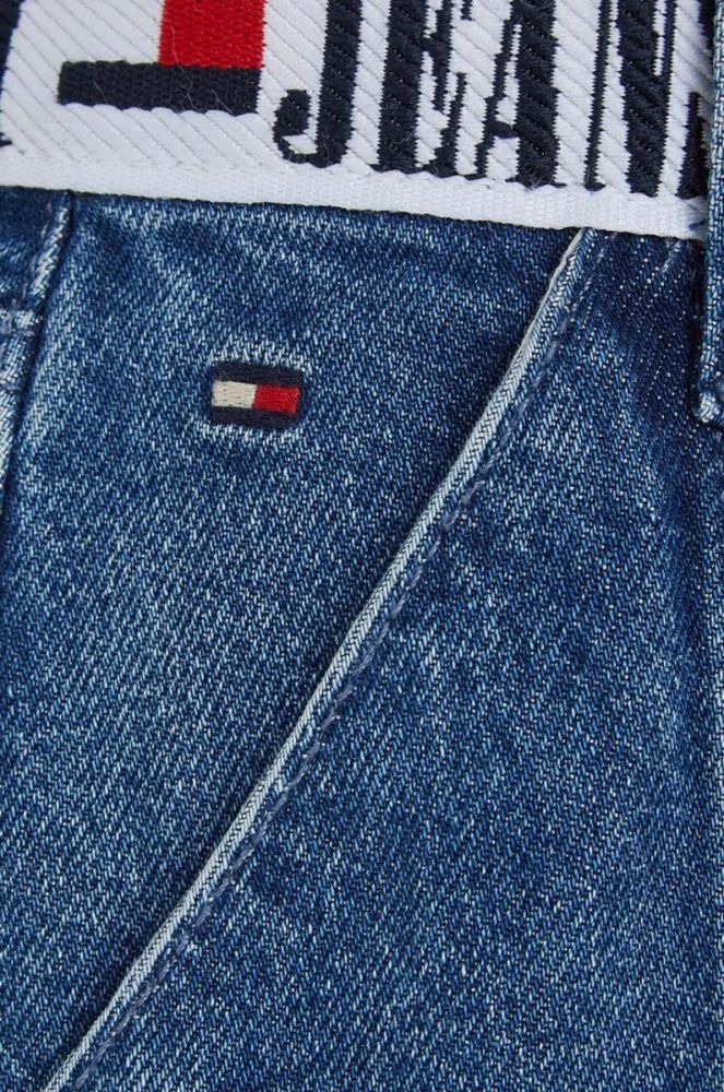 Дитяча джинсова спідниця Tommy Hilfiger колір синій mini розкльошена фото 3