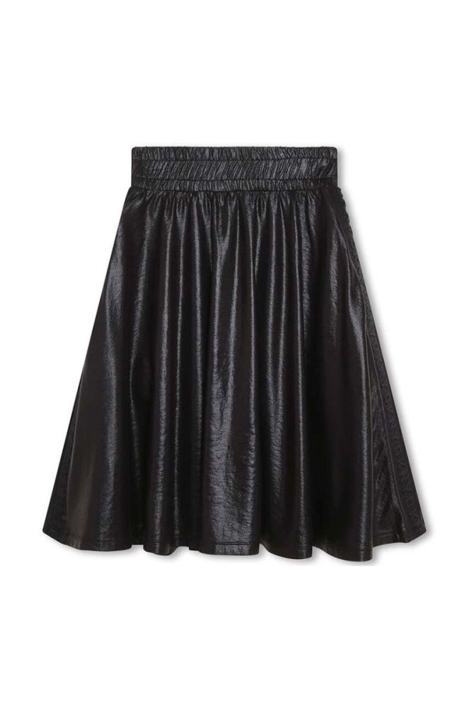 Дитяча спідниця Dkny колір чорний midi розкльошена (3564493) фото 2