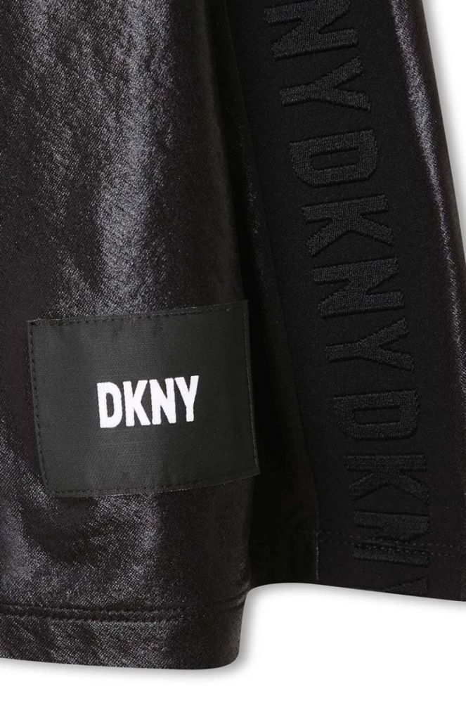 Дитяча спідниця Dkny колір чорний midi розкльошена (3564493) фото 3