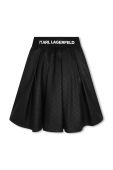 Дитяча бавовняна спідниця Karl Lagerfeld колір чорний mini розкльошена (3421623)