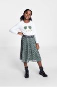 Дитяча спідниця Michael Kors колір зелений midi розкльошена (3425491)